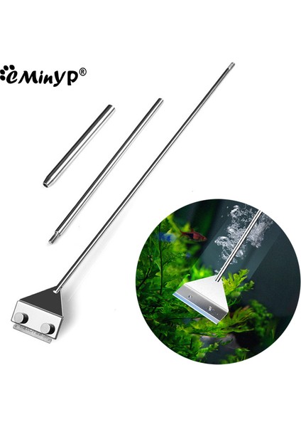 B Tarzı Akvaryum Yosun Temizleyici Bıçak Paslanmaz Çelik Uzun Saplı Balık Tankı Sucul Bitki Ot Temizleme Çoklu Aracı (Yurt Dışından) fiyatları
