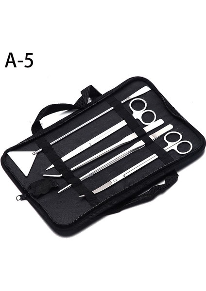 A-5 Stili Akvaryum Temizleme Araçları Paslanmaz Çelik Cımbız Seti Sucul Bitkileri Kırpma ve Güzelleştirme Temizlik Araçları Için (Yurt Dışından)