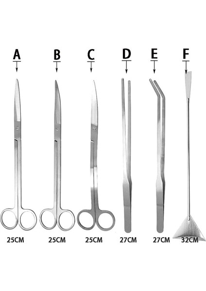 A-5 Stili Akvaryum Temizleme Araçları Paslanmaz Çelik Cımbız Seti Sucul Bitkileri Kırpma ve Güzelleştirme Temizlik Araçları Için (Yurt Dışından) modelleri