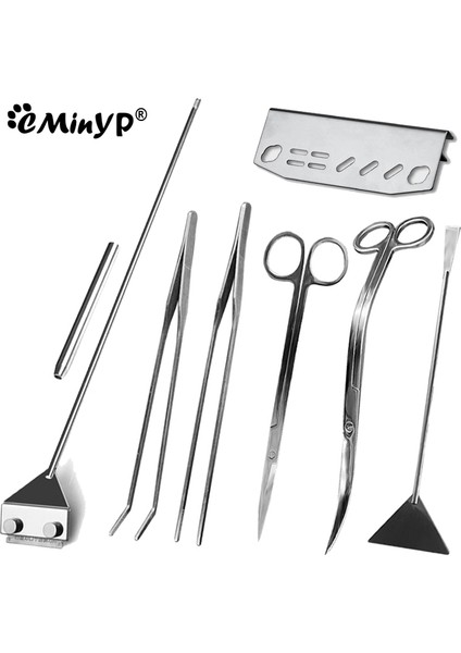 27CM Düz Cımbız Stili Akvaryum Temizleme Aksesuarı Paslanmaz Çelik Cımbız Kürek Yosun Kazıyıcı Depolama Rafı Balık Tankı Akvascape Bitki Aracı (Yurt Dışından) modelleri