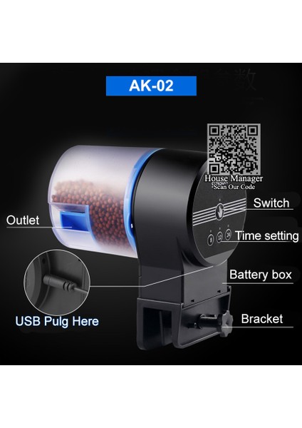 Besleyici Ak-02 Stili Pil Dahil Değil Sünger Kaplumbağa Tankı Için Otomatik Yem Dağıtıcı - Türkçe (Yurt Dışından) fırsatları
