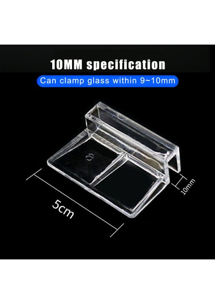10 mm Tarzı Balık Tankı Kelepçe Standı Tutucu Tutacak Akvaryum Kapağı Akrilik Destek Tutucusu Cam Kapak Plakası Tutucu Araçlar (Yurt Dışından)