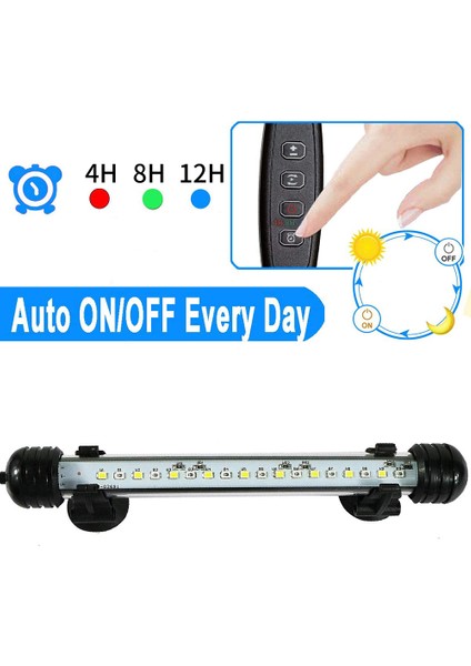 18CM 18LEDS Us Plug Tarzı cm Ayarlanabilir Akvaryum Işığı Zamanlayıcı LED Akvaryum Işığı Su Geçirmez LED Işık Çubuğu Sualtı Balık Lambası Akvaryum Dekoru (Yurt Dışından)