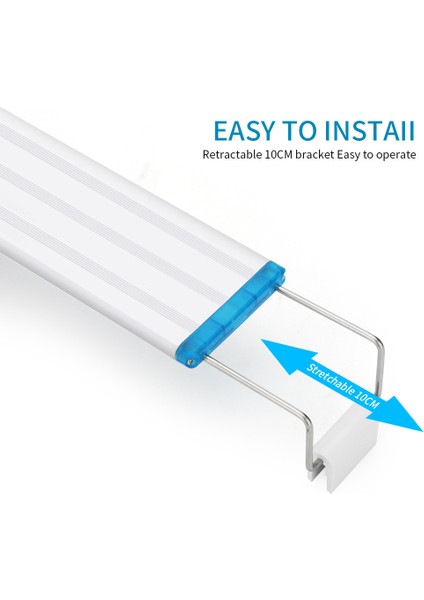 18CM 8W Ab Stili Ultra-Ince Akvaryum Mavi Beyaz Işık Balık LED Lambası Peyzaj Ekolojik Tank Çerçeve Lambası Masaüstü Akvaryum Sucul Bitkiler Lambası (Yurt Dışından) fırsatları