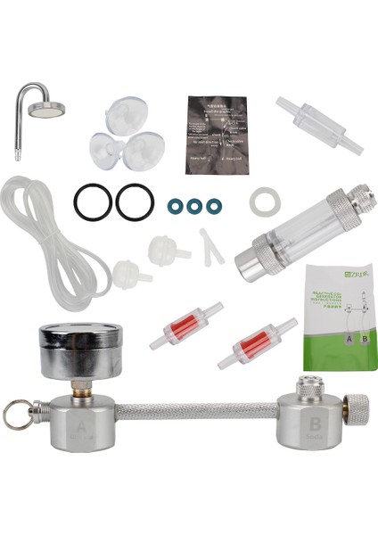 C Stili Akvaryum Co2 Jeneratör Sistemi Kit Solenoid Valf Kabarcık Sayacı Difüzör ile Bitki Gelişimi Için Oto Yapım Kiti (Yurt Dışından)