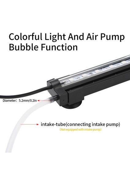 SZD-A60RM-EU Stili Balık Tankı Için Su Altı Renk Değiştiren LED Hava Kabarcık Lambası Yapılan Oksijen Rgb Işık Submersible (Yurt Dışından) fırsatları