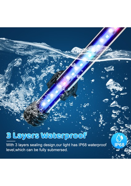 28CM 11 Inç Stili 8.5W 56 Ledler Akvaryum LED Işık Balık Tankı Işıkları Lamba Su Altında Mavi Yeşil Kırmızı Beyaz Renkli Zamanlayıcı Dimmer Parlaklık (Yurt Dışından) fiyatları