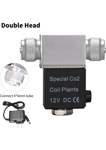 Çift Kafa Abd Fiş Stili 12V Akvaryum Solenoid Valf Co2 Sistemi Regülatör Akvaryum Aksesuarı Elektrikli Düşük Sıcaklık Manyetik Vana Balık Tankı Için (Yurt Dışından)