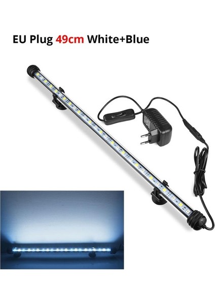49CM-BEYAZ Mavi Tarzı Ab Takılabilir Lambalı LED Akvaryum Işıkları Su Geçirmez Balık Tankı Işık cm Dalgıç Su Altı Kelepçe Lambası Akvaryum Dekor Lambası (Yurt Dışından)