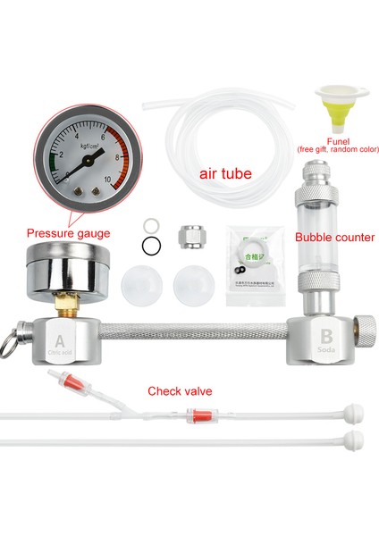 Kabarcık Sayacı Stili ile Nıcrew Akvaryum Dıy Co2 Jeneratör Sistemi Kiti Co2 Jeneratörü Kabarcık Sayacı Difüzörü ile Solenoid Valf Su Bitkileri Gelişimi Için (Yurt Dışından)