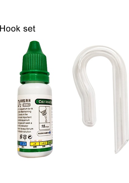 Kanca Seti Stili Akvaryum Co2 Göstergesi Kendin Yap Balık Tankı Camı Sıvı Tester Monitör Bitkiler Çim Co2 Sistemi Konsantrasyon Düşüş Kontrol Kiti 15ML (Yurt Dışından)