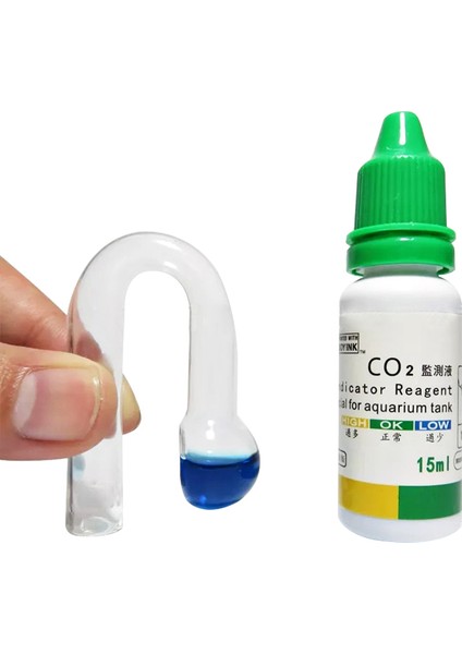 Kanca Seti Stili Akvaryum Co2 Göstergesi Kendin Yap Balık Tankı Camı Sıvı Tester Monitör Bitkiler Çim Co2 Sistemi Konsantrasyon Düşüş Kontrol Kiti 15ML (Yurt Dışından) modelleri