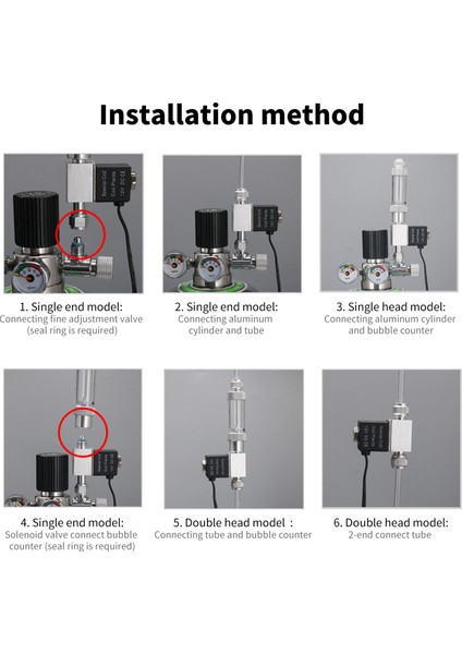 Ab-2 Tarzı Akvaryum Co2 Sistemi Regülatörü Için 12V Dc Çıkışlı Solenoid Valf 4*6mm Tüp Bağlantılı Çift Başlı Gürültüsüz Düşük Sıcaklık Versiyonu (Yurt Dışından)