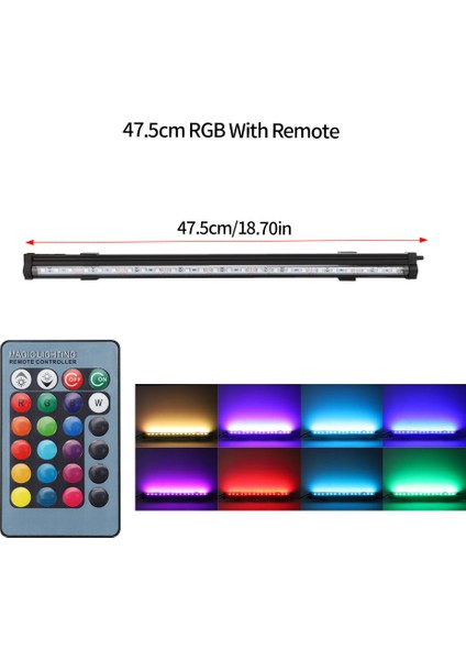SZD-A50RM Stili Akvaryum Işığı Rgb Uzaktan Kumanda Lambası Bitkiler Için LED Hava Kabarcıklı Lamba Balık Tankı Için Su Bitkisi Işığı (Yurt Dışından)