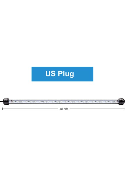 48CM Abd Tarzı Akvaryum Yapışkanlı Anti-Çarpışma Yüzer Tüp Lamba Dekorasyonu Güvenli Voltaj Sualtı Işıkları Kurulumu (Yurt Dışından)