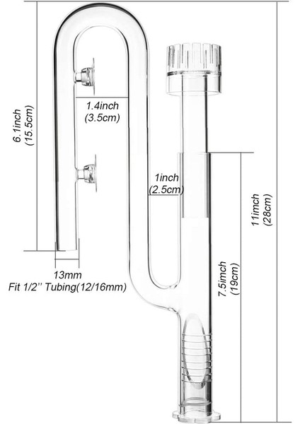 13 mm Akış Stili Fzone Sualtı Cam Lily Boru Yüzey Temizleyici Giriş ve Çıkış - Akvaryum Filtre Sistemi Ada Için (Yurt Dışından)