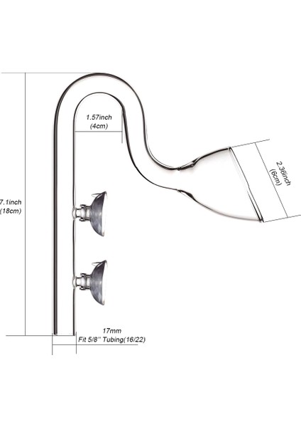 13 mm Akış Stili Fzone Sualtı Cam Lily Boru Yüzey Temizleyici Giriş ve Çıkış - Akvaryum Filtre Sistemi Ada Için (Yurt Dışından) fırsatları