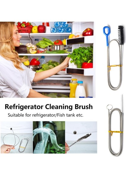 90CM Tarzı Mutfak Lavabo Borusu Temizleme Fırçası Paslanmaz Çelik Buzdolabı Drenaj Fırçası Hortum Temizleme Fırçası Aracı (Yurt Dışından) indirimleri