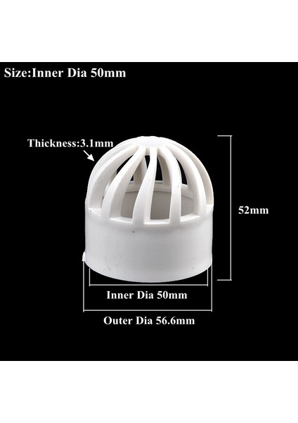 Iç Çap 50MM Stili 1 Bilgisayar Pvc Hava Kanalı Havalandırma Kapağı Akvaryum Balık Tankı Geçirgen Ekran Filtre Ekran Boru Bağlantı Parçaları (Yurt Dışından)