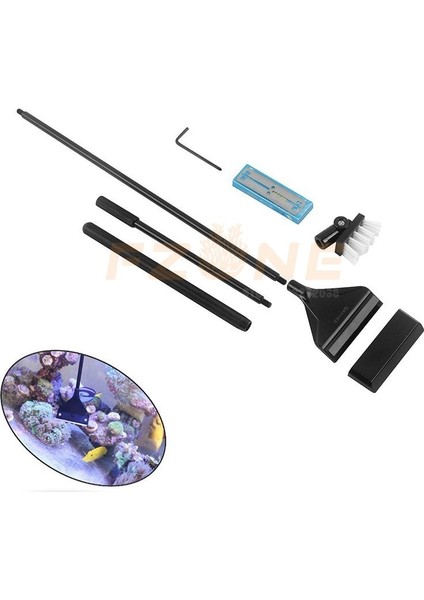 Fırça Stili ile 64 Takım Alüminyum Magnezyum Alaşımı Yosun Temizleyici Fırça Paslanmaz Çelik Bıçaklı Akvaryum Balık Resif Bitki Cam Tankı Için (Yurt Dışından) fiyatları