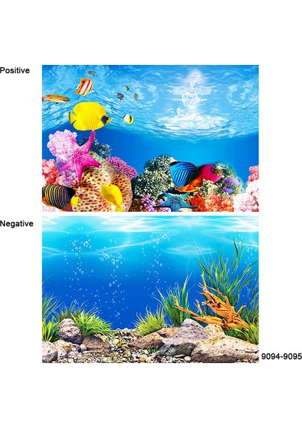8001-8002 Stili 40X60CM 3D Sticker Poster Akvaryum Dekorasyon Arka Plan Boyama Balık Tankı Süsü Su Manzarası Okyanus Deniz Bitkileri Arka Plan Aksesuarları (Yurt Dışından) fırsatları