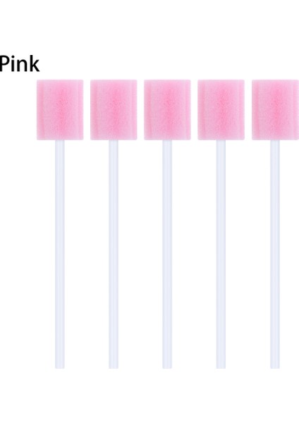 Pembe Stil Ağız Bakımı Tek Kullanımlık Sünger Pamuklu Pamuklu Diş Temizleme Ağız Temizleme Çubuklu Sünger Kafa Oral Diş Temizliği (Yurt Dışından)