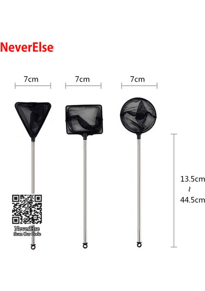 Üçgen Tarzı Akvaryum Balık Ağı 3 Çeşit Fileli Küçük Balık Ağı Paslanmaz Çelik Uzatılabilir 44CM Sap Betta Balığı Yavru Karides Deniz Tankı Temizlik Aracı (Yurt Dışından) modelleri