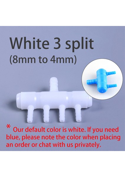 3 Bölünmüş 8 Mm'den 4 Mm'ye Stil 1 Adet Akvaryum Malzemeleri Havalandırma Pompası Splitter Balık Tankı Oksijen Pompası Aeratör Ek Aksesuarları (Yurt Dışından)
