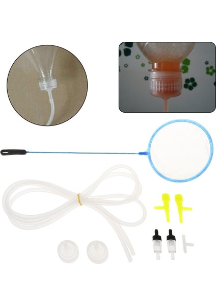 Beyaz Stil 9 Parça Artemia Inkübatör Kendin Yap Akvaryum Yumurtlama Sistemi Kapa Bağlantı Tee Regülatör Hortum Kontrol Yetiştirme Kiti Balık Için (Yurt Dışından)