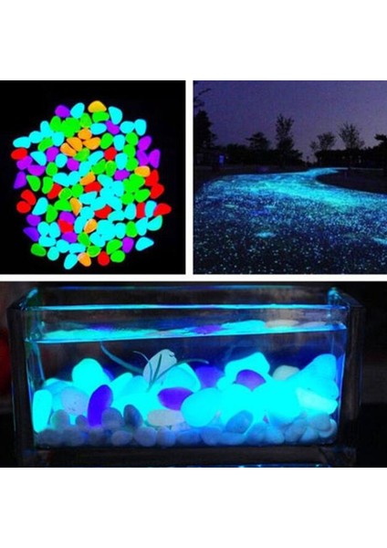 No.7 Tarzı 200 Adet Akvaryum Süs Taşları Işıldayan Koyu Taşlar Bahçe Süsü Için Glow In The Dark Luminous Çakıl Taşları (Yurt Dışından) modelleri