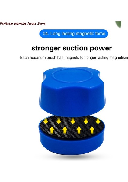 Beyaz Stil Mini Akvaryum Balık Tankı Manyetik Fırça Akvaryum Balık Tankı Fırçası Temizlik Cam Pencere Manyetik Temizleyici Cam Temizleme Manyetiği (Yurt Dışından) fırsatları