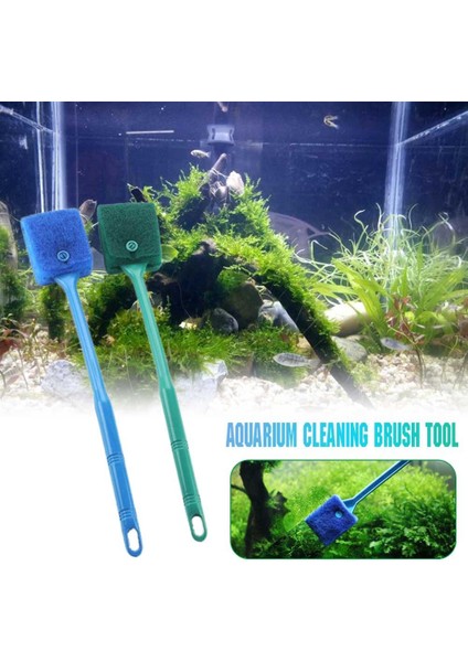 YEŞIL-23CM Tarzı 23CM Çift Yüzlü Baş Temizleme Fırçası Plastik Sünger Akvaryum Cam Yosunu Temizleyici Balık Tankı Aksesuarları (Yurt Dışından) fırsatları