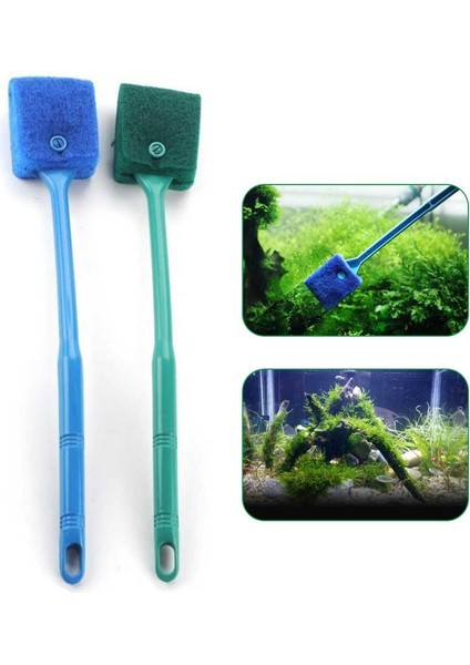 YEŞIL-23CM Tarzı 23CM Çift Yüzlü Baş Temizleme Fırçası Plastik Sünger Akvaryum Cam Yosunu Temizleyici Balık Tankı Aksesuarları (Yurt Dışından) indirimleri