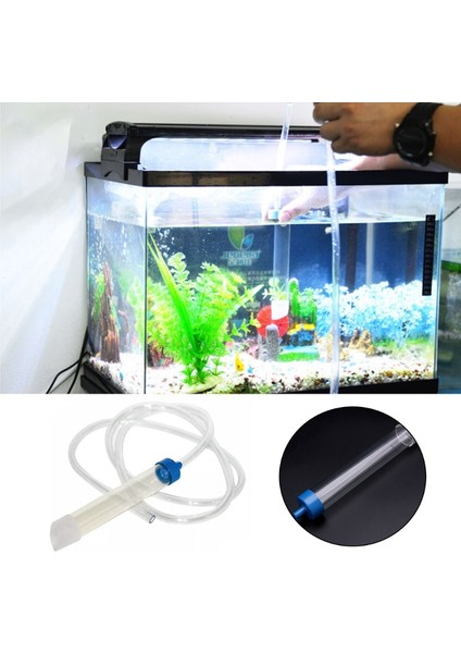 Akvaryum Su Değişim Borusu Vakum Çakıl Su Filtresi Temizleyici Sifon Pompa Küçük Boyutlu Balık Tankı Için Uyumlu (Yurt Dışından) fiyatları