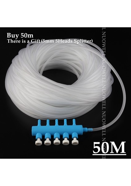 50M Hortum Stili 5~50M 4*6mm Akvaryum Esnek Havalandırma Hortumu Balık Tankı Hava Pompası Yumuşak Boru Esnek Oksijen Pompası Hortum Hattı (Yurt Dışından)