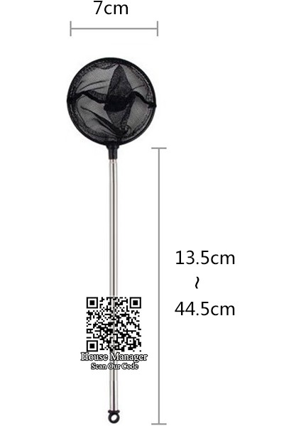 Yuvarlak Stil 44CM Balık Ağı Aracı Ayarlanabilir Akvaryum Ağı, Uzatılabilir Karides Küçük Betta Tetra Balık Tankı Ağı, Genişletilebilir Balık Ağı Balık Tankı (Yurt Dışından)