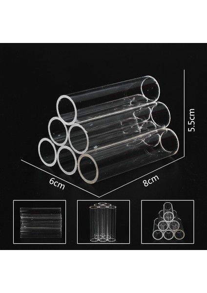 3 Tüplü Stil Balık Tankı Şeffaf Sığınak Akvaryum Boru Fırıncı Mağara Gizleme Tüpü Üreme Akrilik Akvaryum Dekorasyon Malzemeleri (Yurt Dışından) fiyatları