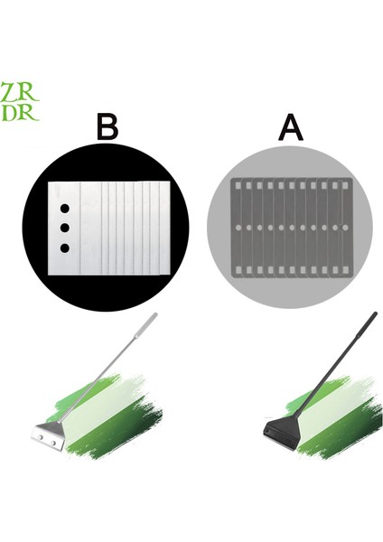 B-Bıçak-10 Adet Tarzı Zrdr Akvaryum Temizleme Aracı Bıçağı, Balık Tankı Yosunu Temizleme Kazıyıcı Aksesuarları Tüketim Malzemeleri, 25CM Metal Bağlantı Çubuğu (Yurt Dışından) fiyatları