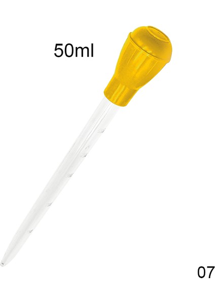 50ML Sarı Stil Akvaryum Temizleyici Pompa ml cm Malzeme Tüp Temizleme Aracı Pipet Balık Tankı Sifon Pompa Su Değiştirme Akvaryum Pipet Mangal (Yurt Dışından)