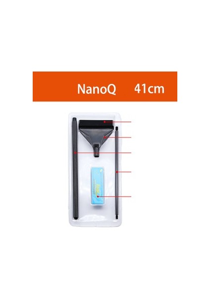 Nano Q 41CM Stili Qanvee Alüminyum Magnezyum Alaşımı Dönebilen Yosun Kazıyıcı Fırça Balık Tankı Suda Bitkiler Taze Deniz Ürünleri Temizleme Fırçası (Yurt Dışından)