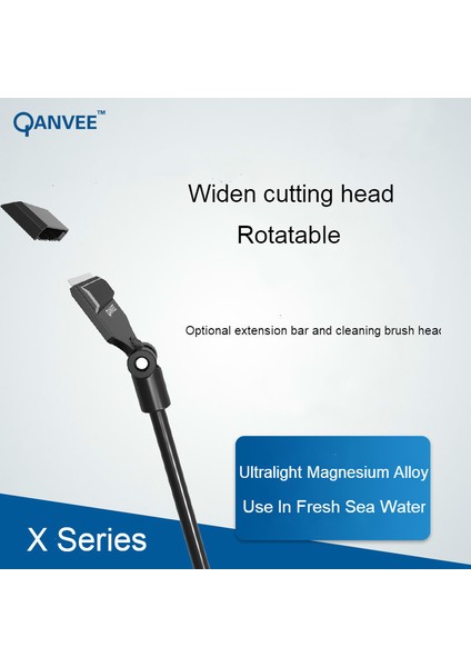 Nano Q 41CM Stili Qanvee Alüminyum Magnezyum Alaşımı Dönebilen Yosun Kazıyıcı Fırça Balık Tankı Suda Bitkiler Taze Deniz Ürünleri Temizleme Fırçası (Yurt Dışından)