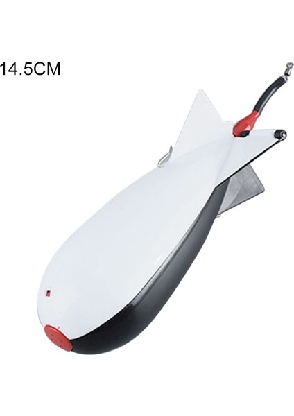 Siyah Beyaz Tarzı Büyük 19CM Balıkçılık Spomb Roket Şekilli Spod Balık Tutucu Yemleyici Karides Yuvası Yem Aracı Balıkçılık Aksesuarı MOUN777 (Yurt Dışından)