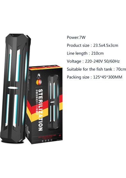 No.2 Tarzı Abd Fişi Akvaryum Temizleme Işığı Yeşil Yosun Temizleyici Su Arıtıcı Lamba - Balık Tankı Için Uv Sterilizatör Lamba (Yurt Dışından)