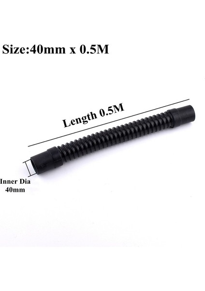 40MM x 0,5m Stili Akvaryum Oluklu Boru Dayanıklı Balık Tankı Giriş Çıkış Birleşik Su Borusu Akvaryum Malzemeleri Bağlantı Elemanları M Boyutu (Yurt Dışından)