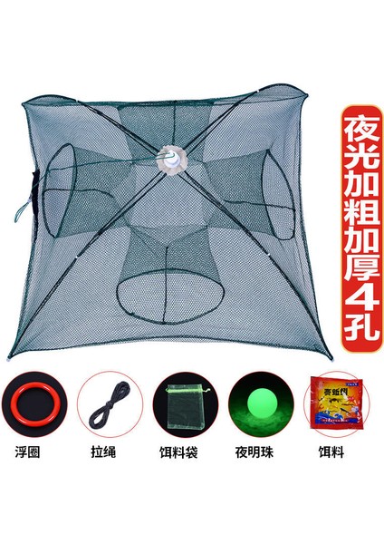 4 Delikli Stil Katlanabilir Taşınabilir 20 Delikli Balık Ağı Ağ Ağlama Yengeç Tuzakı Karides Yavru Yengeç Yem Tuzağı Kafesler Ağlar Aracı (Yurt Dışından)