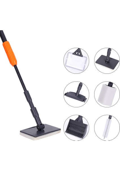 52 cm Geri Çekilemez Stil Akvaryum Temizleme Araçları Seti Balık Tankı Ağ Kum Tırmığı Yosun Kazıyıcı Çatal Sünger Fırça Cam Temizleyici (Yurt Dışından) modelleri