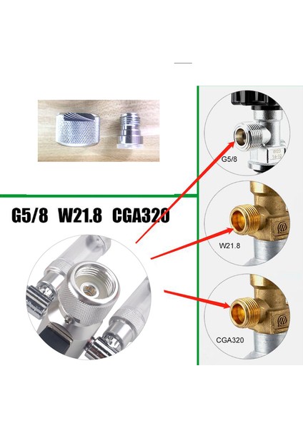 W21.8 Stili Zrdr Akvaryum Co2 Regülatörü Meme Bağlantısı, W21.8 G Cga Meme Bağlantısı, Balık Tankı Co2 Fitting Conta Halkası (Yurt Dışından) fırsatları