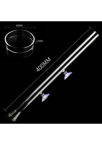 40CM Tarzı Borosilikat Cam Karides Yemleme Tüpü Akvaryum Karides Yemleme Tabak Yem Tepsisi Balık Tankı Akvaryum Aksesuarları ile Kase (Yurt Dışından)