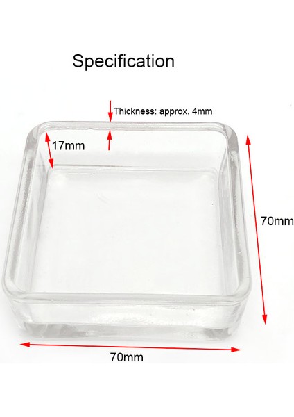 Kare Çanak Stili Şeffaf Balık Tankı Karides Salyangoz Yem Kabı Akvaryum Aksesuarları Karides Yem Kabı (Yurt Dışından)