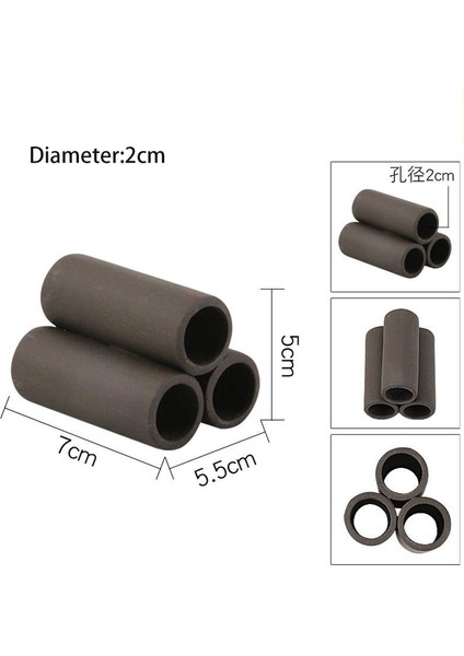 D Stili Seramik Karides Sığınak Evi Akvaryum Dekorasyonu Küçük Karides Yuva Yerleşim Tüpü Süslemesi (Yurt Dışından)